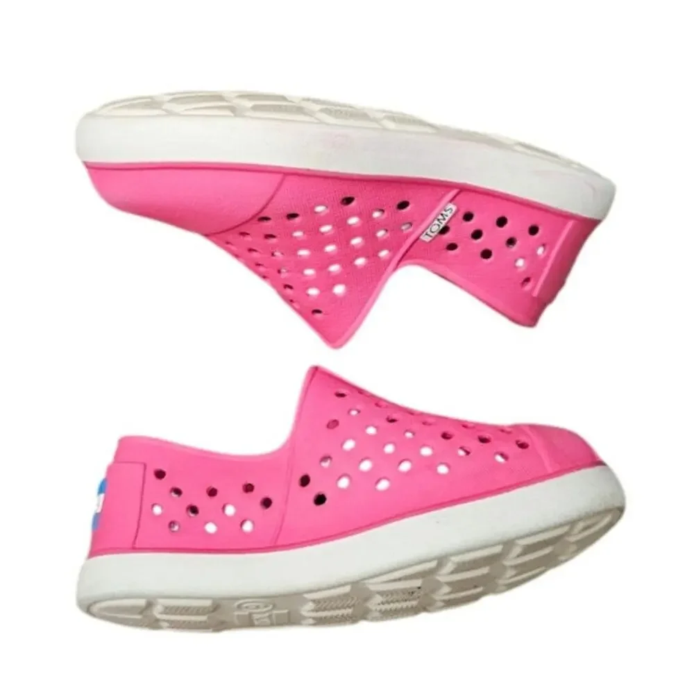 Tom's Perforated Slip-On Sneakers Pink Toddler Shoes Size 6T